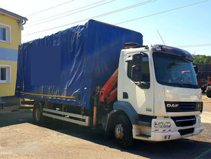 camion b&acirc;ch&eacute; DAF LF55.220 / crane / curtain-sided truck
