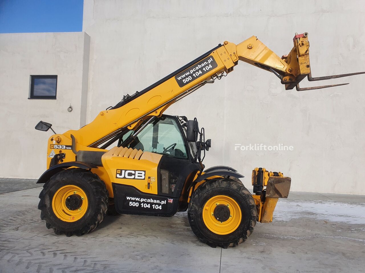Купить телескопический погрузчик JCB 533-105 M348 | Forkliftonline GE Телескопический погрузчик JCB 533-105 M348 - Forkliftonline