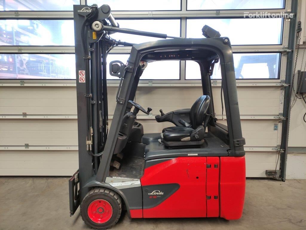 Linde E16-02-386-EVO three-wheel forklift