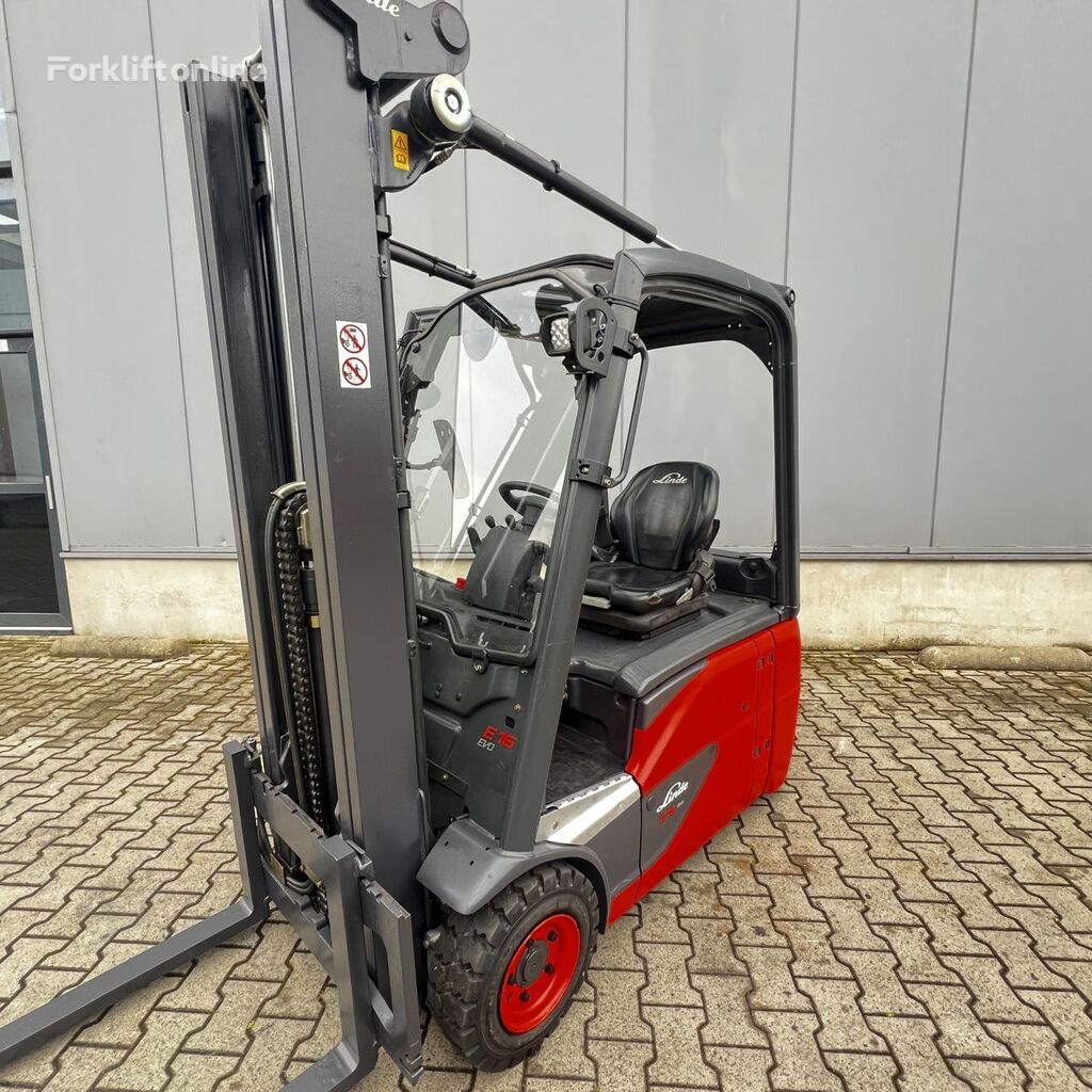 Linde E16 (386-02) EVO three-wheel forklift