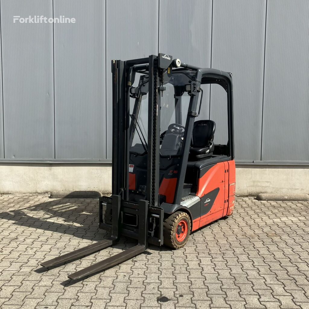 Linde E16H-02 (386) EVO three-wheel forklift