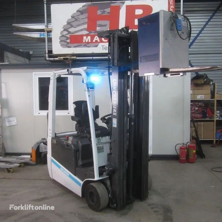 Nissan 16Q, heftruck elektrisch, triplomast, side shift, containermast. three-wheel forklift