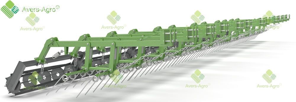 новая пружинная борона Rollers packaged on the cultivator ASK 18.30 with a two row spri