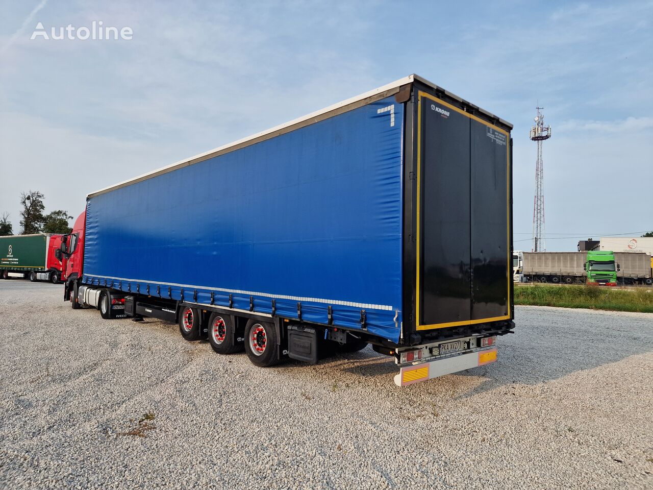 Krone 2014 FIRANKA MEGA LOW DECK - OSIE MERCEDES - OŚ PODNOSZONA - NOW tilt semi-trailer