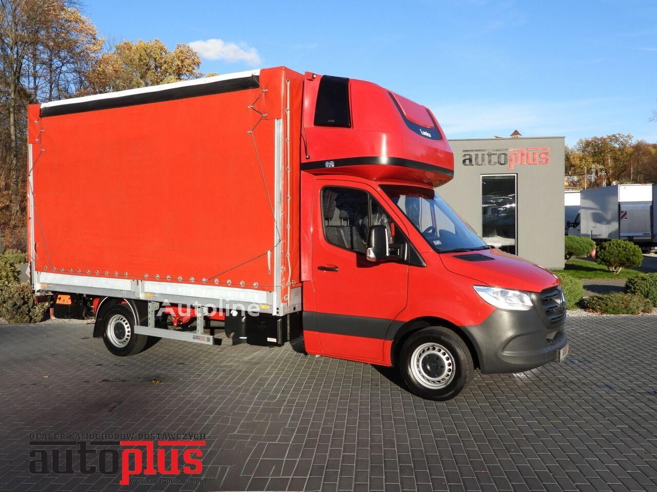 Mercedes-Benz SPRINTER 316 PLANDEKA WINDA 8 PALET WEBASTO TEMPOMAT KLIMATYZACJ camión toldo < 3.5t - Autoline