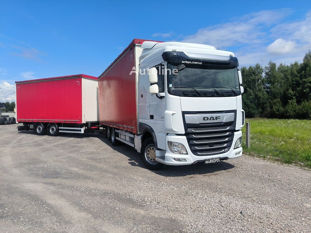 DAF XF530/TANDEM/ ZESTAW PRZESTRZENNY/AUTOMAT/ACC/RETARDER/ LODÓWKA/ kamion s ceradom - Autoline