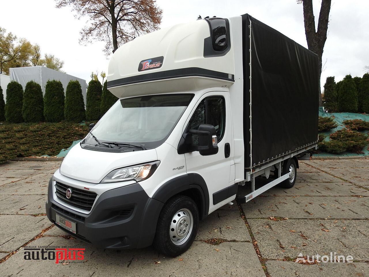 FIAT DUCATO PLANDEKA WINDA 8 PALET WEBASTO KLIMATYZACJA TEMPOMAT PNEU tilt truck