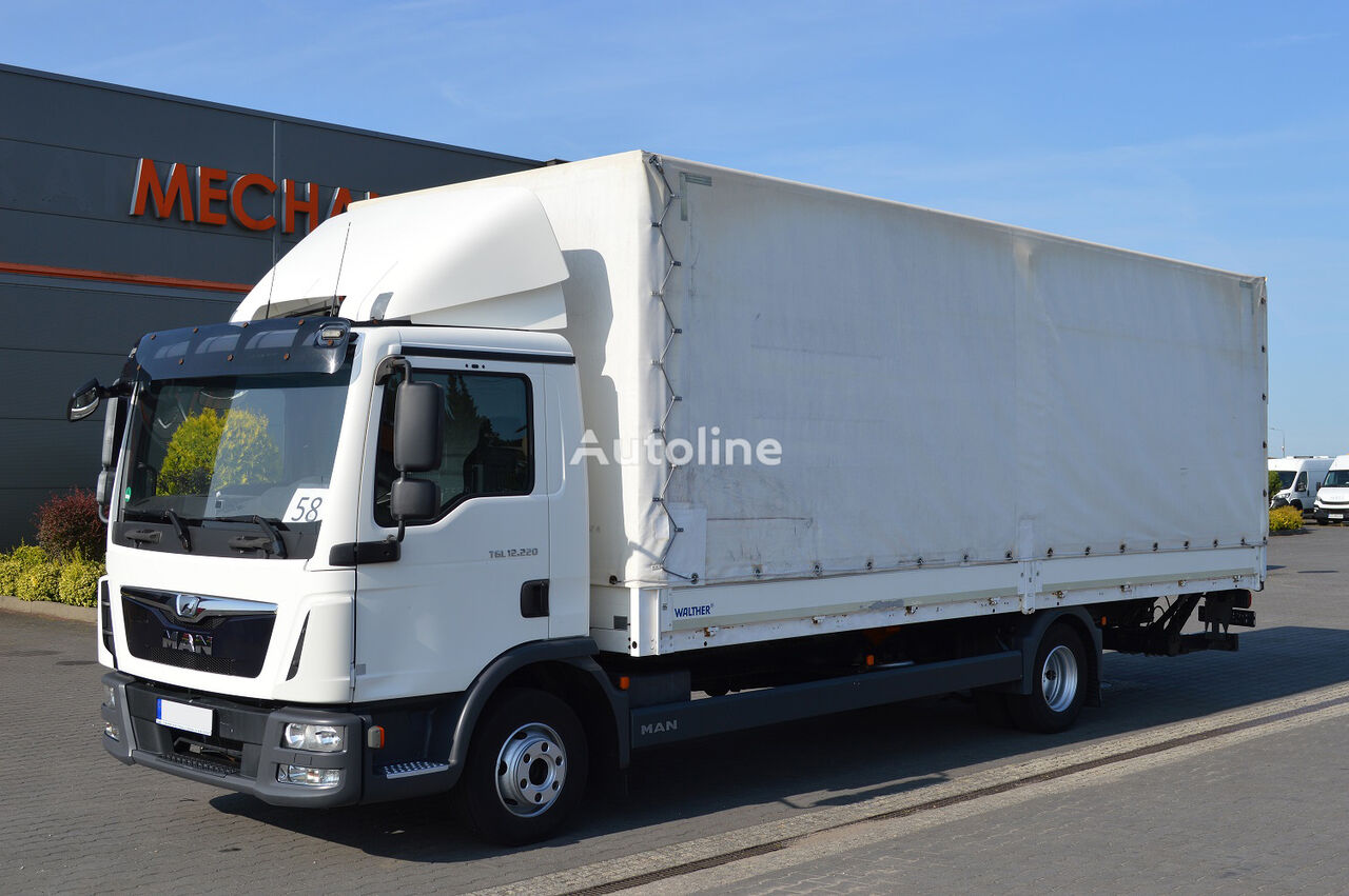 camion bâché MAN TGL 12.220 TILT+LIFT ORI KM