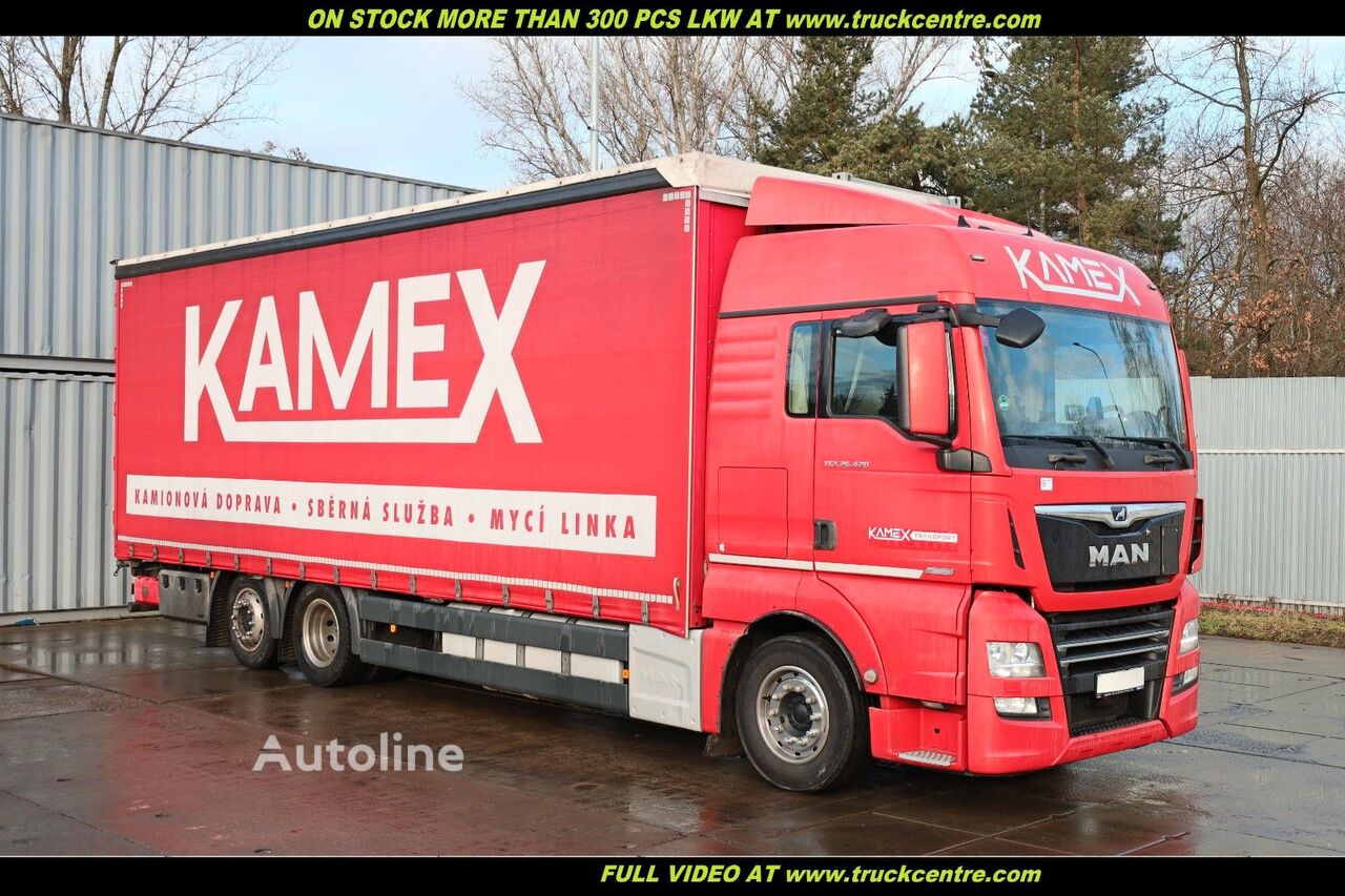 MAN TGX 26.420, 6x2, EURO 6,RETARDER, 21 PALLETS tenteli kamyon - Autoline