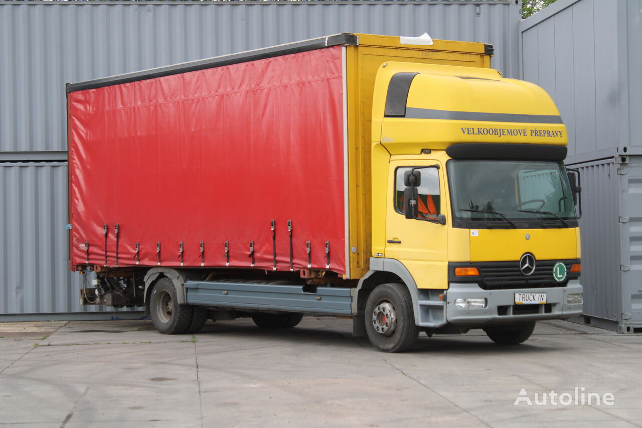 camion centinato Mercedes-Benz ATEGO 1218L, BDF, TAIL LIFT, CAMERA, EURO 3