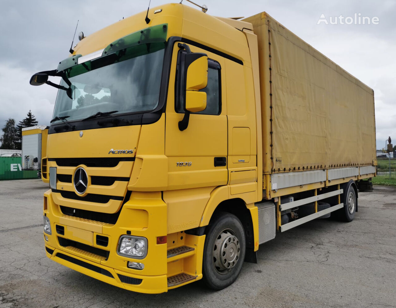 camion bâché Mercedes-Benz Actros 1836 / 2 pedals / Steel-air