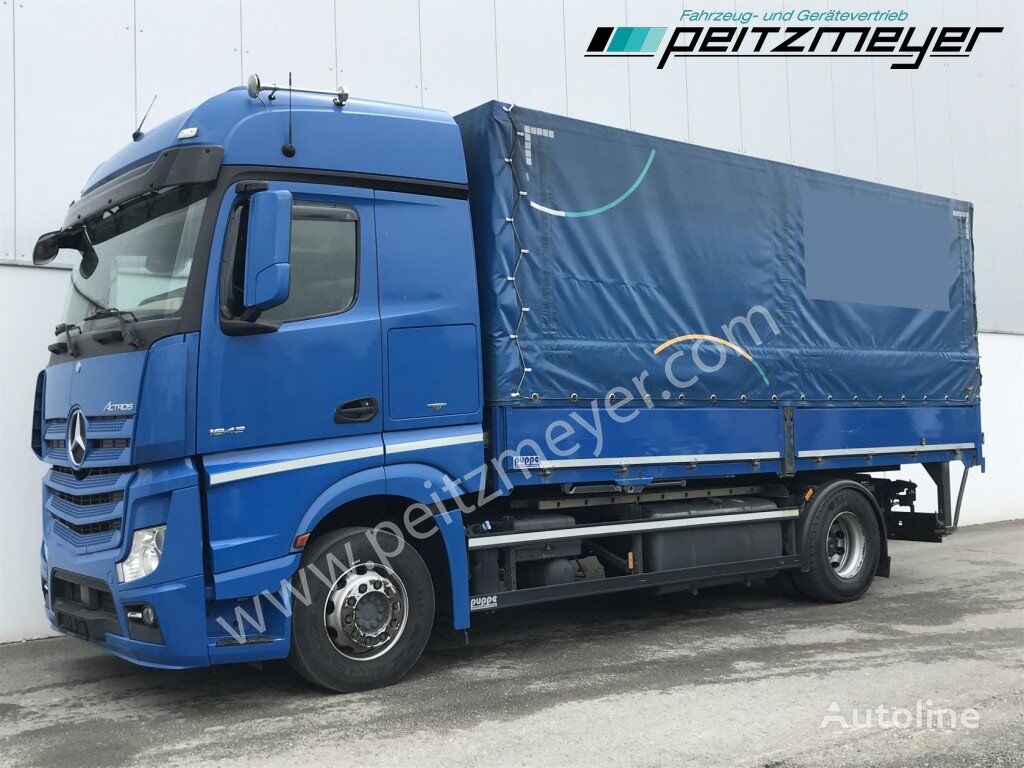 camion bâché Mercedes-Benz Actros  1843 LL - AWL Pritsche 6,1 m, RSAB Rollplane seitlich