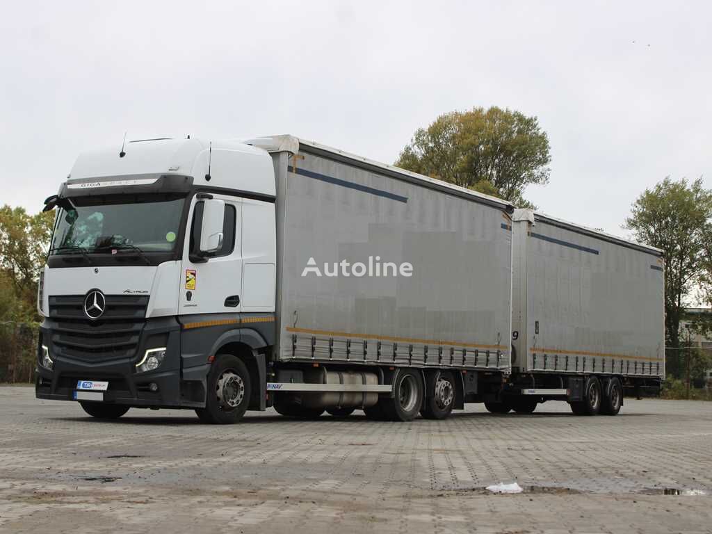 Mercedes-Benz Actros 254 camión toldo + remolque toldo