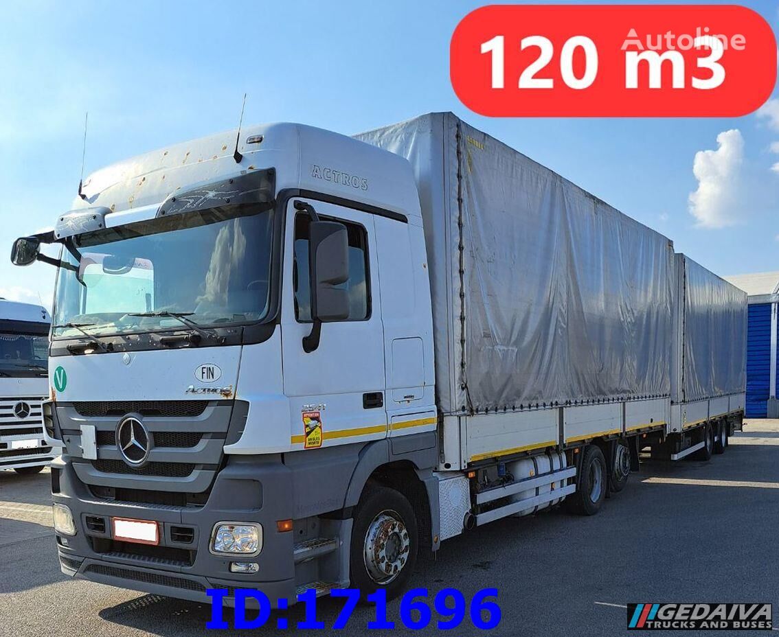 camion bâché Mercedes-Benz Actros 2541 6x2 Euro5 + remorque bâchée