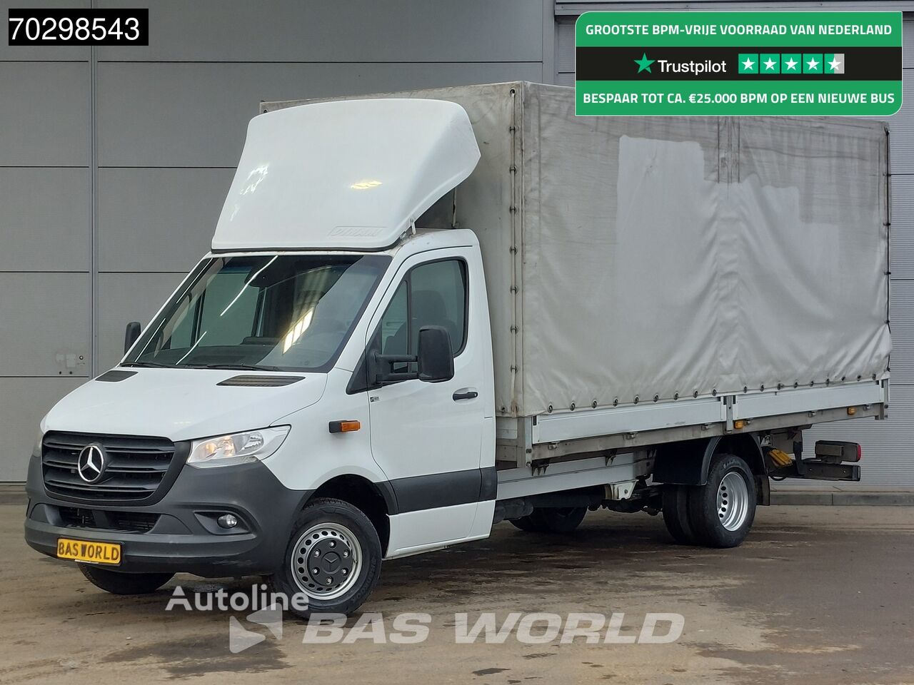 Mercedes-Benz Sprinter 519 CDI 3.0L V6 Automaat 484cm Dubbellucht Huif Bakwage tilt truck - Autoline