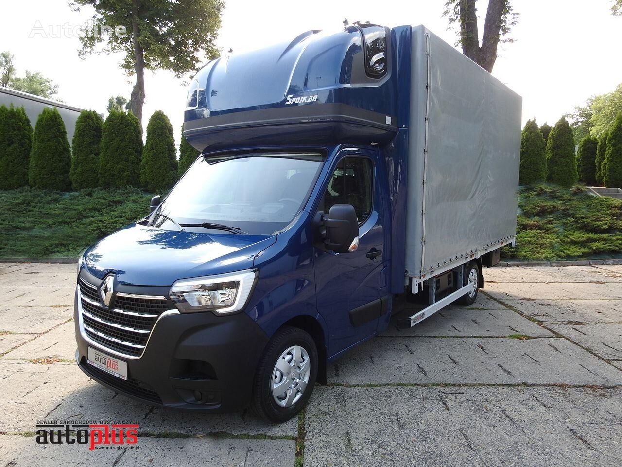 Renault MASTER PLANDEKA 8 PALET WEBASTO KLIMATYZACJA TEMPOMAT LEDY PNEUM tilt lastebil