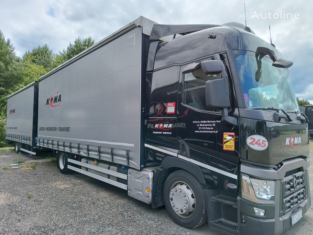 Renault T Zestaw camión toldo