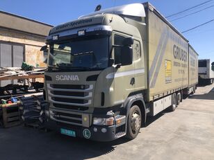 camion cu prelata Scania R440 KOMPLETT mit Scheuwimmer + remorcă prelate