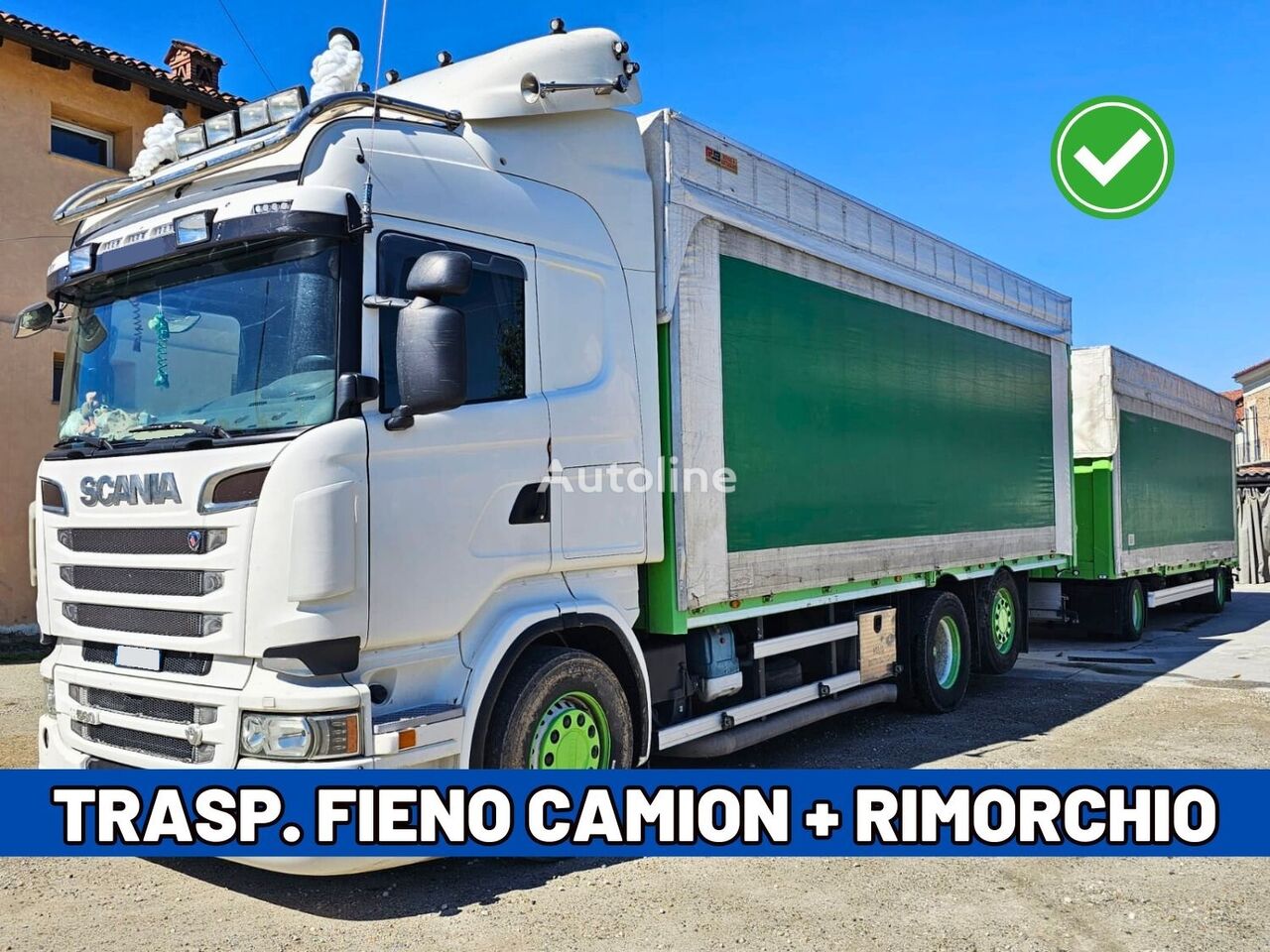 Scania R560  camión toldo + remolque toldo