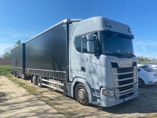 ciężarówka plandeka Scania S500 + WECON