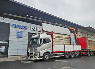 camião de toldo Volvo FH 16 600 + Palfinger PK15500 4+1