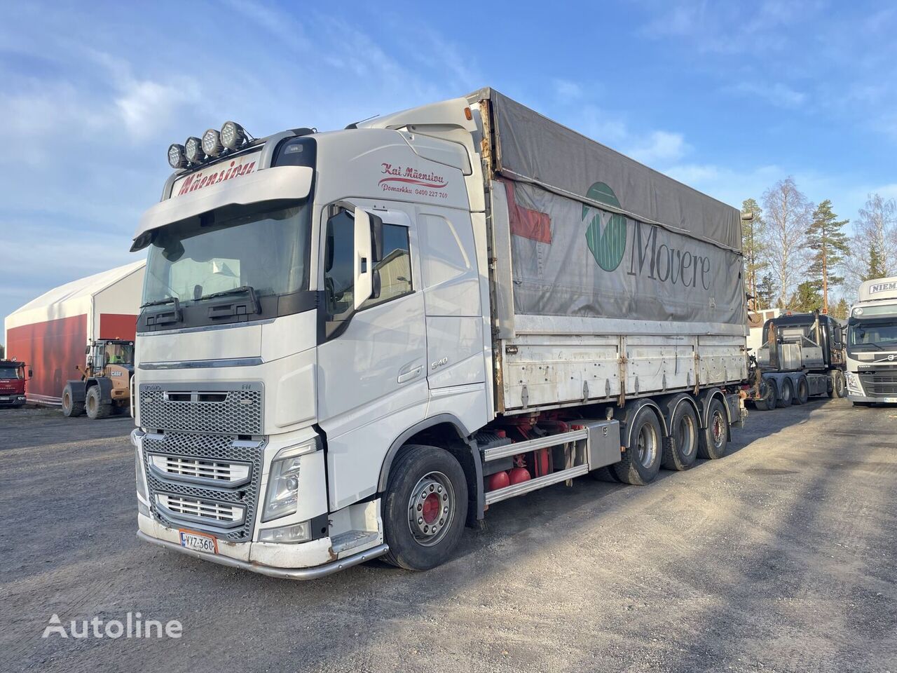 Volvo FH 540 8×4/4-4300 Taittokapelli nosturilla huifzeilen vrachtwagen