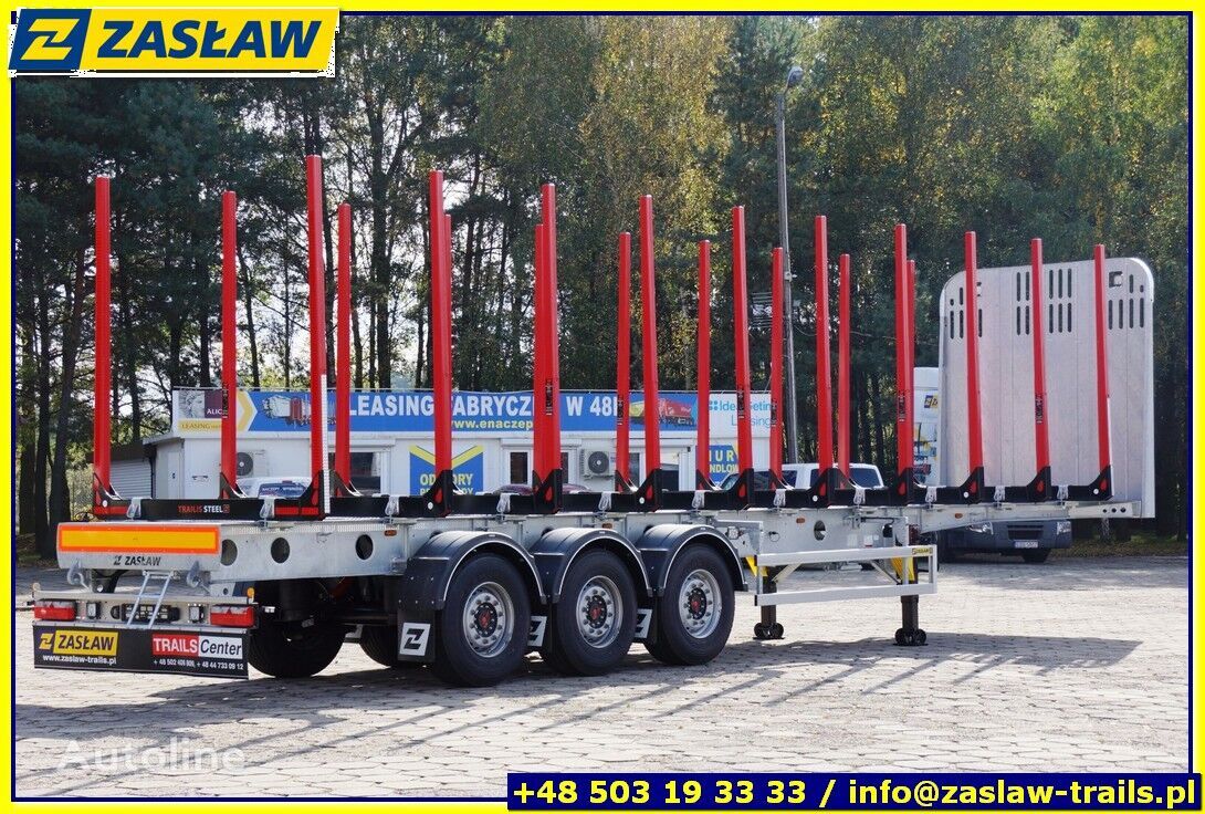 new Zasław 651.NL.KP 10 pairs of stake, wood carier TIMBER Light timber semi-trailer