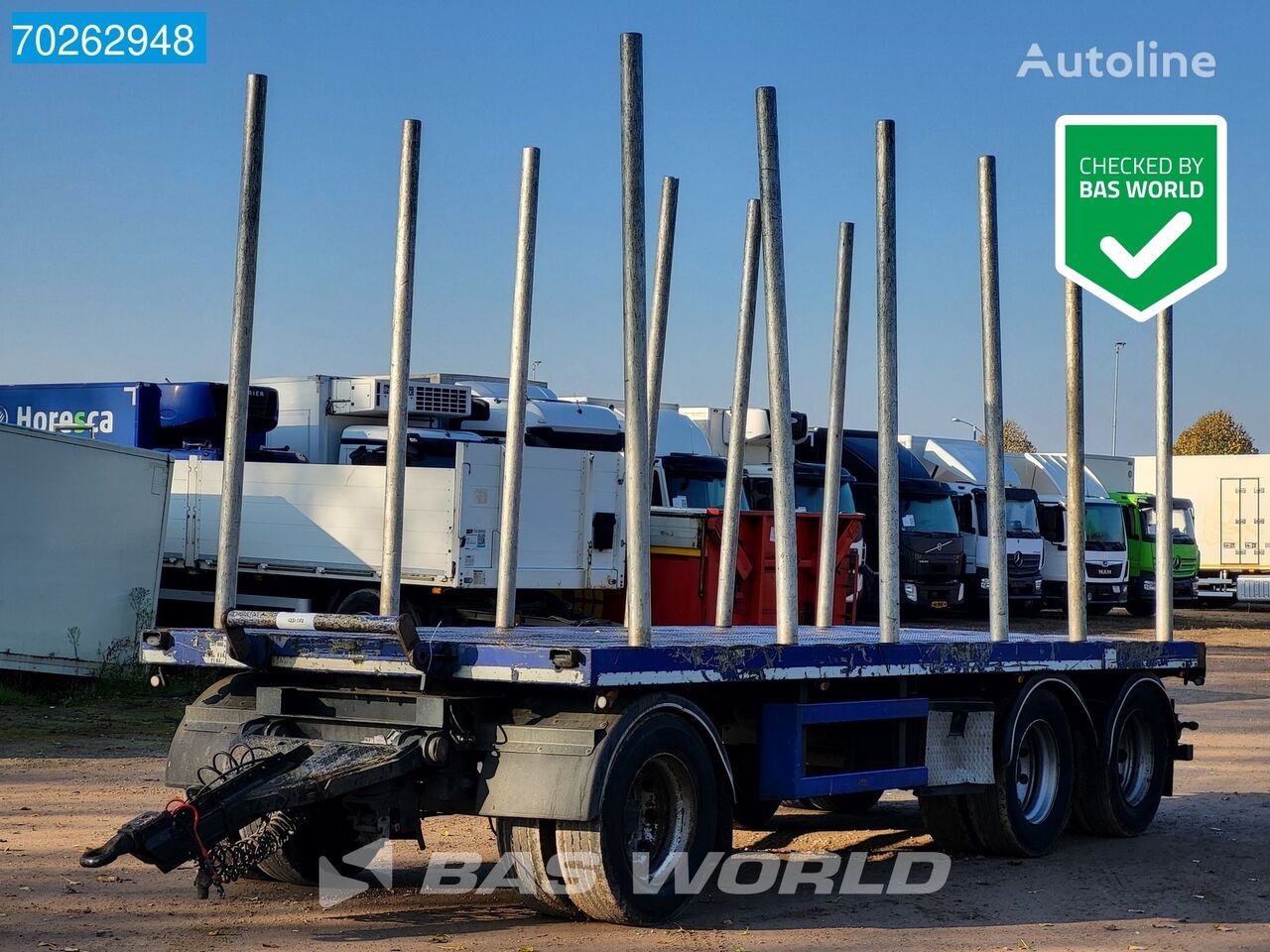 العربات المقطورة شاحنة نقل الأخشاب Louault 3 axles TÜV 01/25 Holz Wood