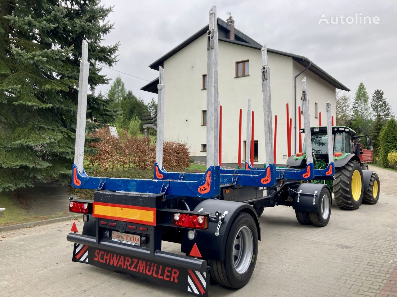 Schwarzmüller Do transportu drewna 2 osiowa rok 2013 timber trailer