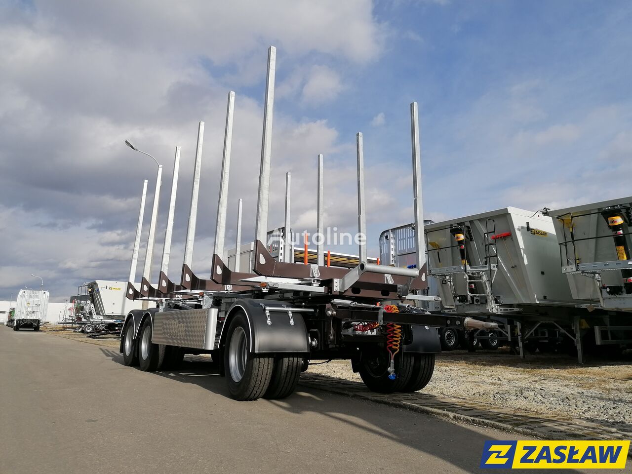 neuer Zasław PL.B.KP - przyczepa 3 osiowa bliźniak Holztransporter Anhänger