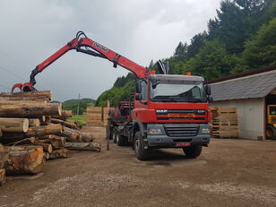 camion transport de lemne DAF 510 + remorcă transport de lemne