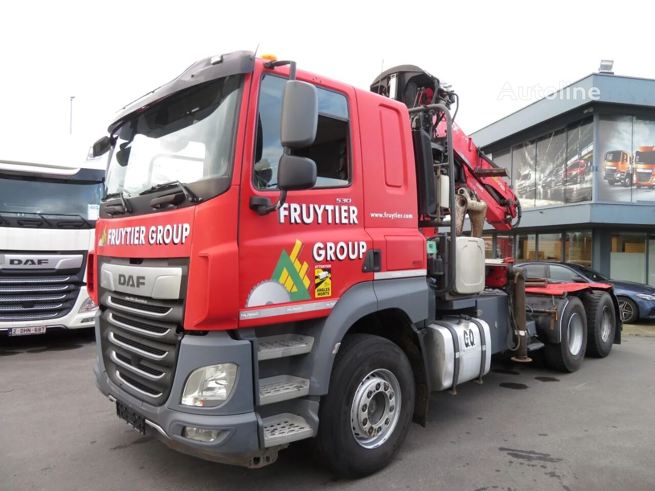 DAF CF 530 FAT WITH CRANE EPSILON PALFINGER AND ZF INTARDER timber truck