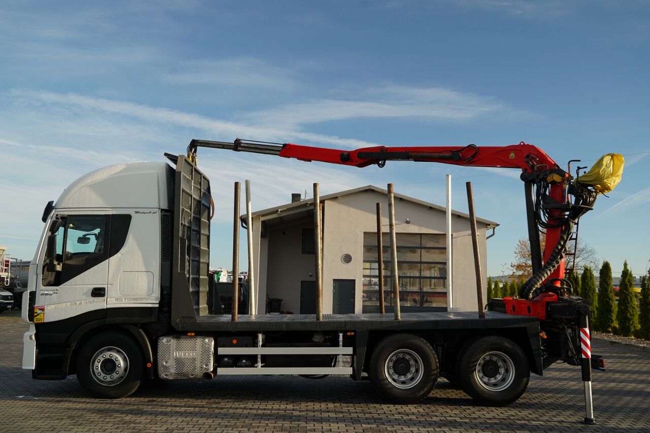 IVECO STRALIS 560 / 6X4 / DO DREWNA / DO DRZEWA / DO LASU / HDS PALFIN