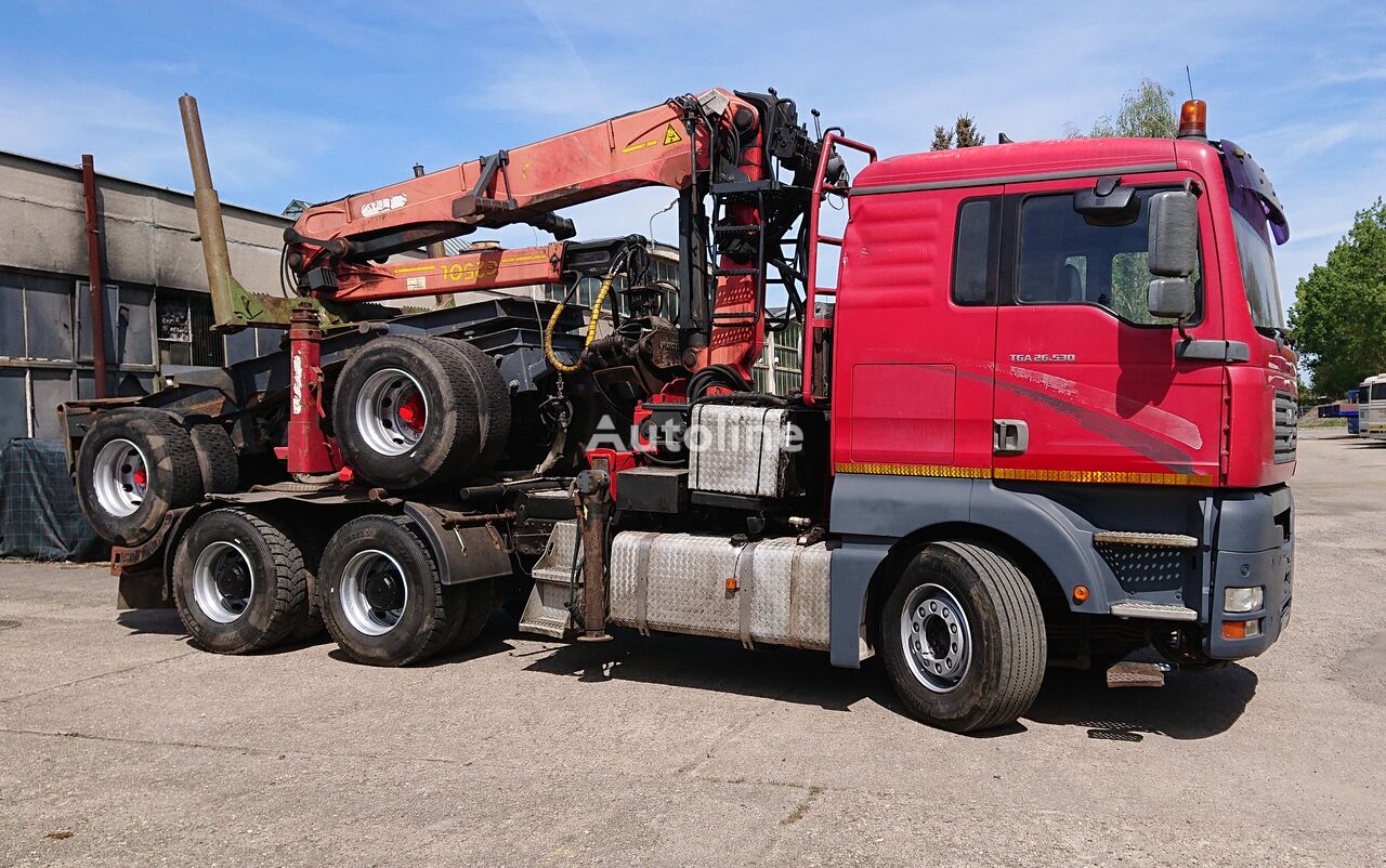 camion transport de lemne MAN 26.530 6x4