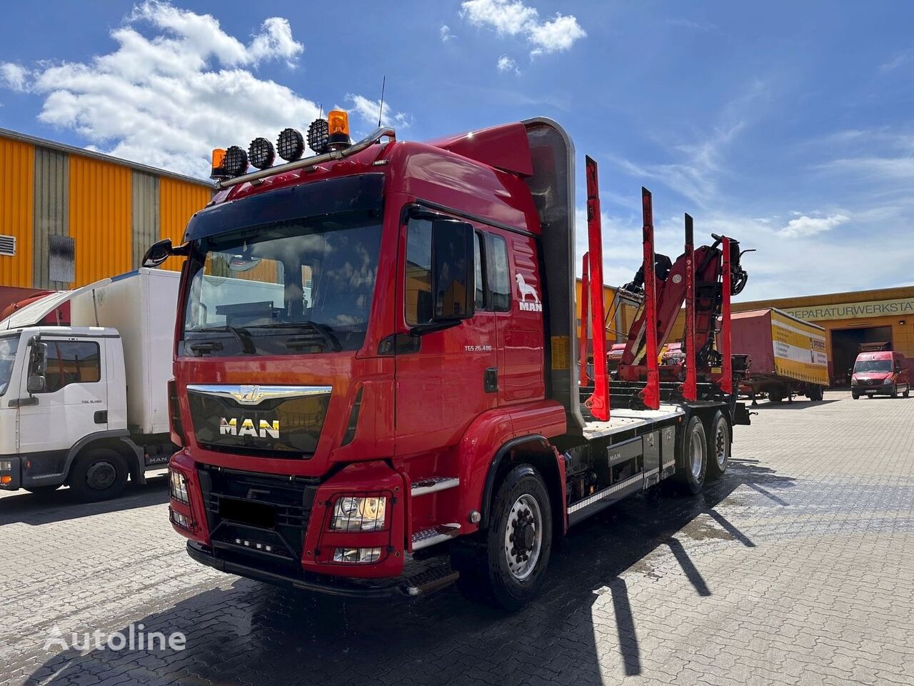 камион за превоз на дрва MAN TGS 26.480 6x4 Timber truck Crane LIV 170 Z