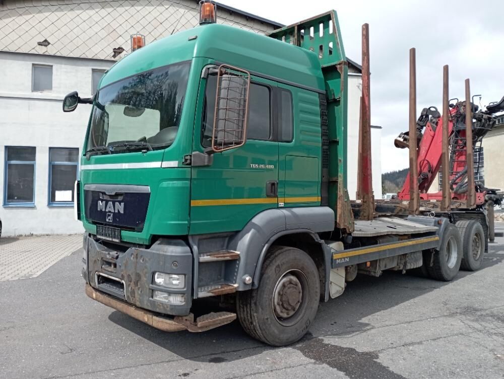 camion transport de lemne MAN TGS 26.480 lesak