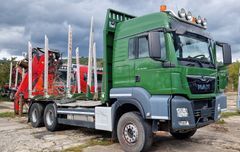 лесовоз MAN TGS 26.500 Holztransporter  mit Palfinger Kran