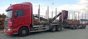 Scania G440 6x4 loglift+ trailer timber truck