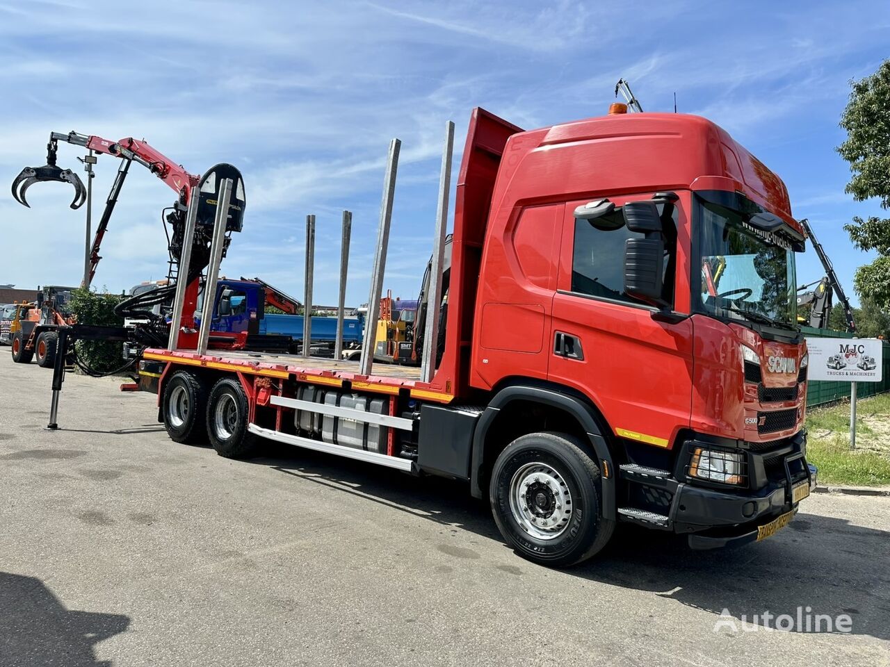 Scania G500 XT 6x4 WOOD / TIMBER / HOLZ CRANE PALFINGER EPSILON Q150Z + timber truck