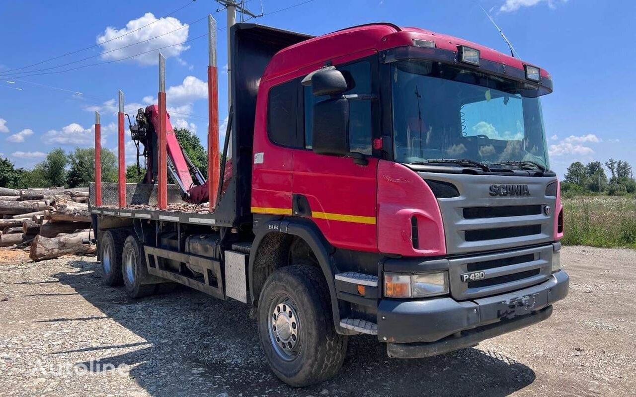 camion transport de lemne Scania P420