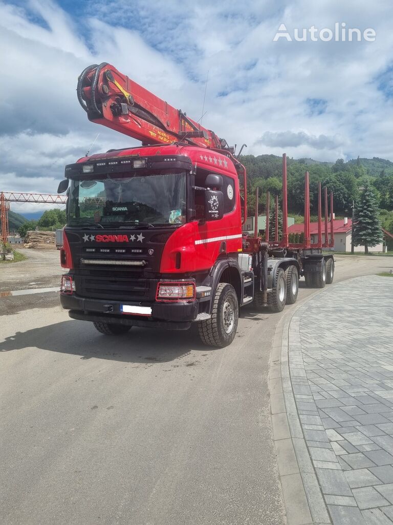 camião de transporte de madeira Scania P420