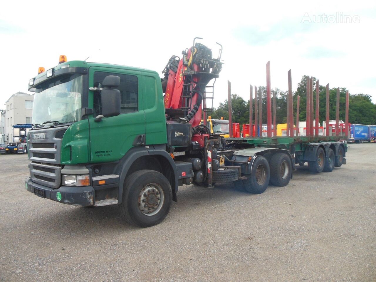 Scania P420, 6X6, EPSILON + LEMEX, KOMPLETTE timber truck