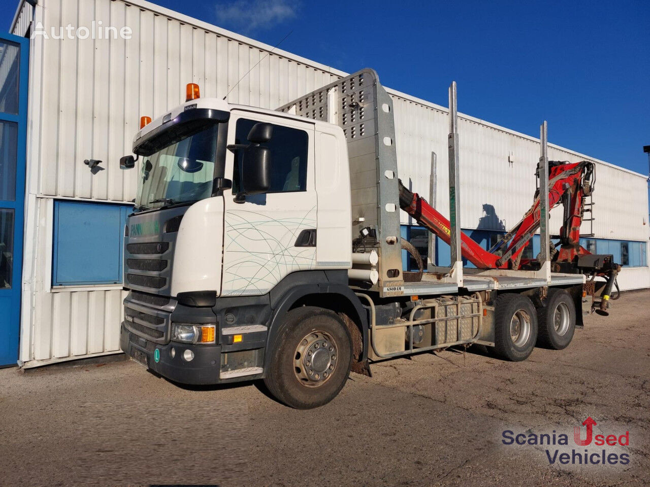 شاحنة نقل الأخشاب Scania R 490 LB6x4HNB E6 Holztransporter - Autoline