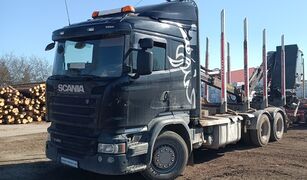 목재운반차 Scania R450 6x4 timber + crane