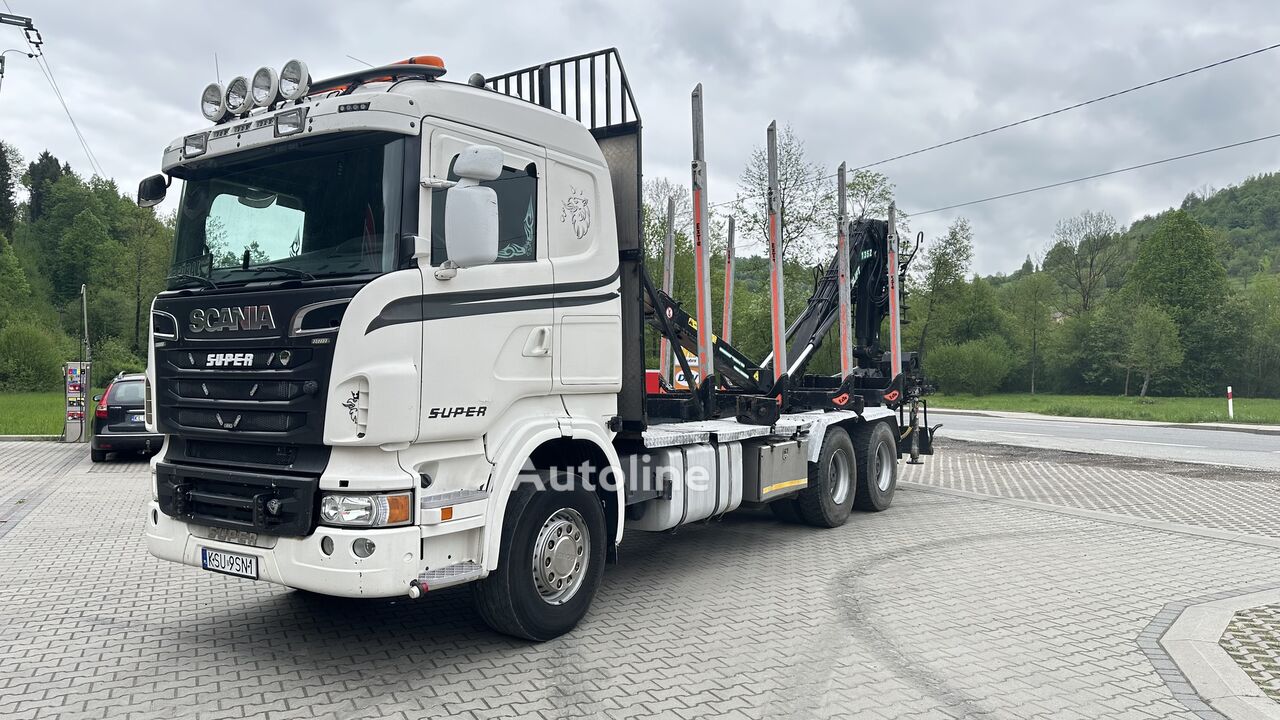 Camion forestier Scania R560 à vendre + remorque forestière | Autoline CI Camion forestier Scania R560 + remorque forestière - Autoline