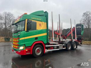 camion trasporto legname Scania R650 6X4