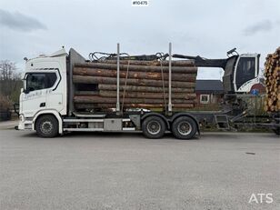 Scania R650 Timber truck with crane and Hogstad trailer