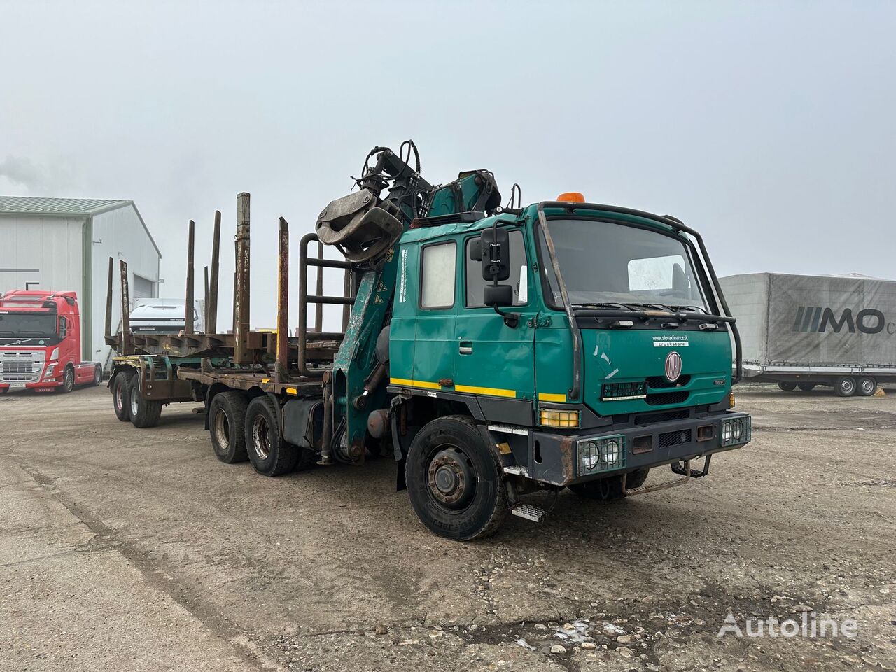 camion forestier Tatra T 815 + remorque forestière