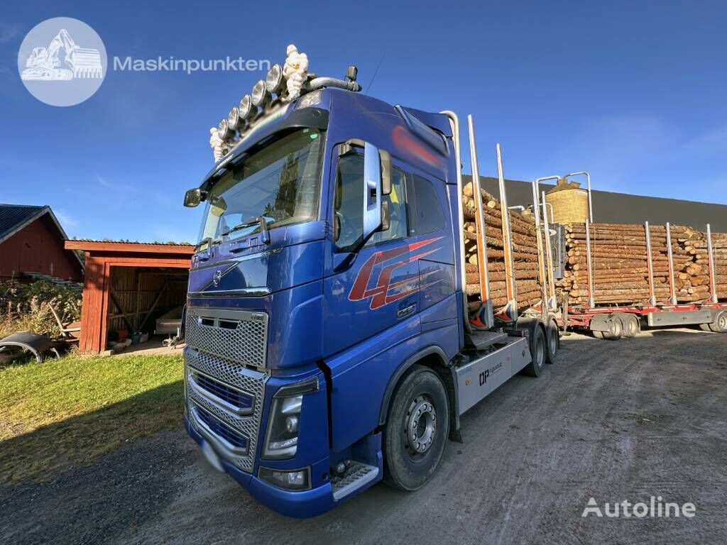 φορτηγό μεταφοράς ξυλείας Volvo FH 16 750 + OP höglunds 5 axlat släp