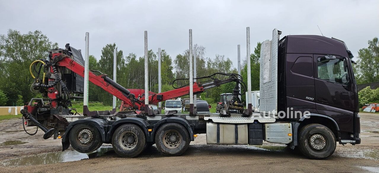 Camion trasporto legname Volvo FH 500 8x4 + loglift crane - Autoline